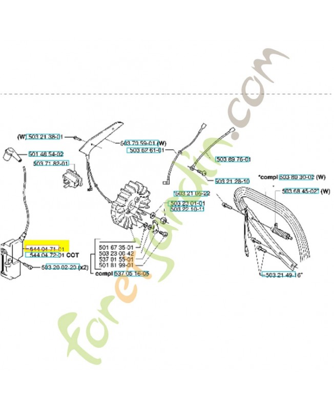 module d'allumage bobine d'allumage 544047101. Pièce de rechange Husqvarna
