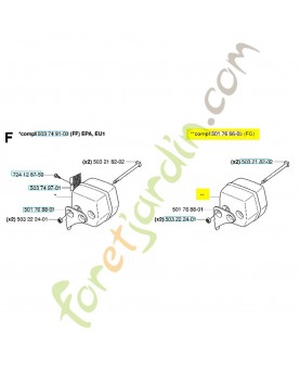Silencieux 501766605. Pièce de rechange Husqvarna