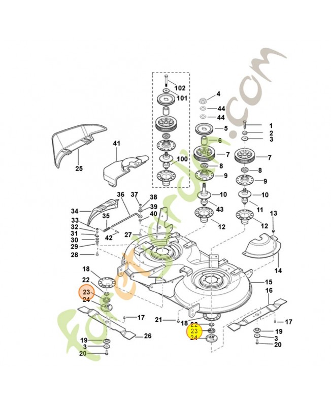 Rondelle 6153-702-1810. Pièce de rechange Sithl / Vicking
