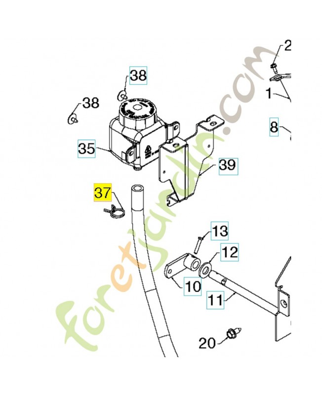 Couvercle 532445298. Pièce de rechange Husqvarna Couvercle 532445298. Pièce de rechange Husqvarna