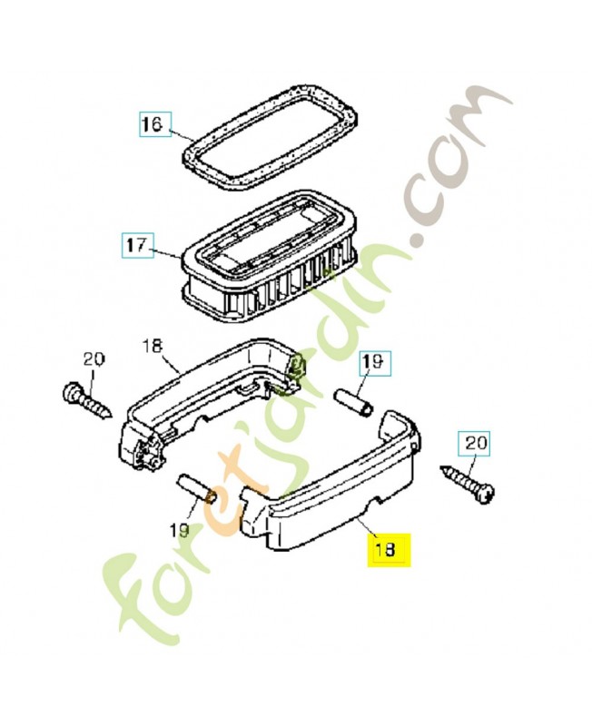 Couvercle 573932901. Pièce de rechange Husqvarna