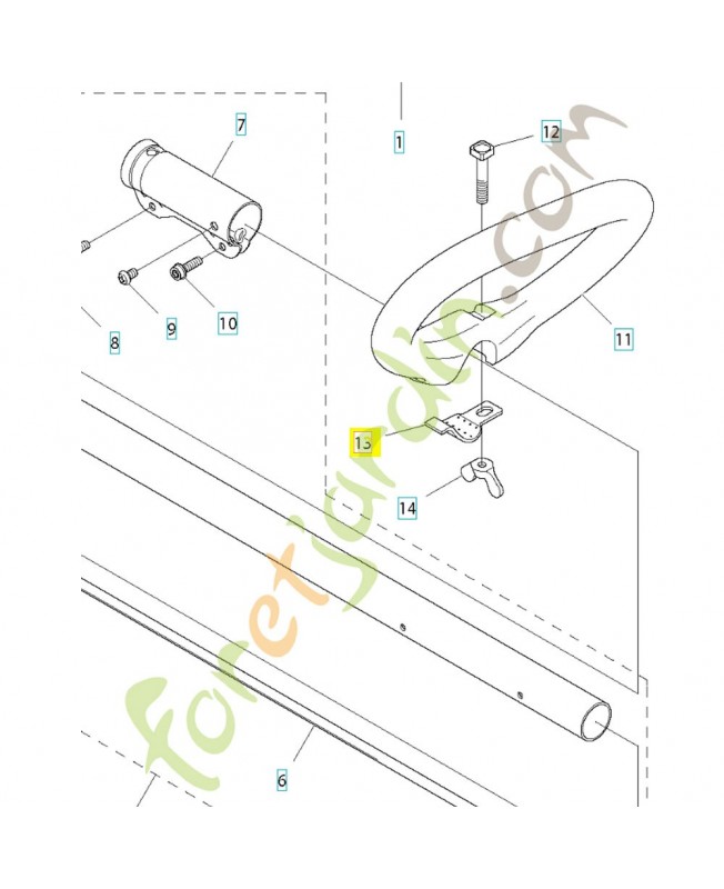 Collier de serrage 574290401. Pièce de rechange Husqvarna