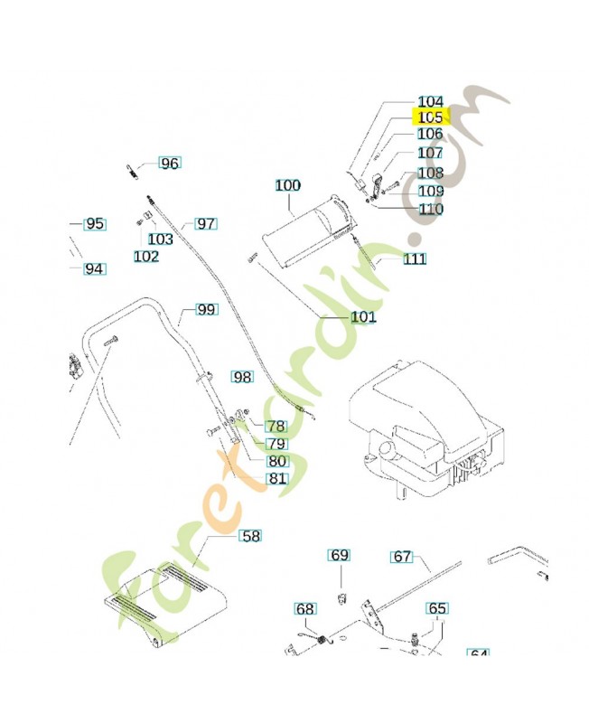 Collier 531212689. Pièce de rechange Husqvarna