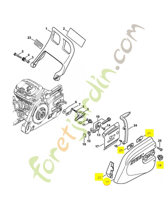 Couvercle de pignon 4252-640-1700. Pièce de rechange Sithl / Vicking