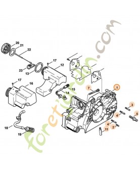 Carter moteur ms 170/180