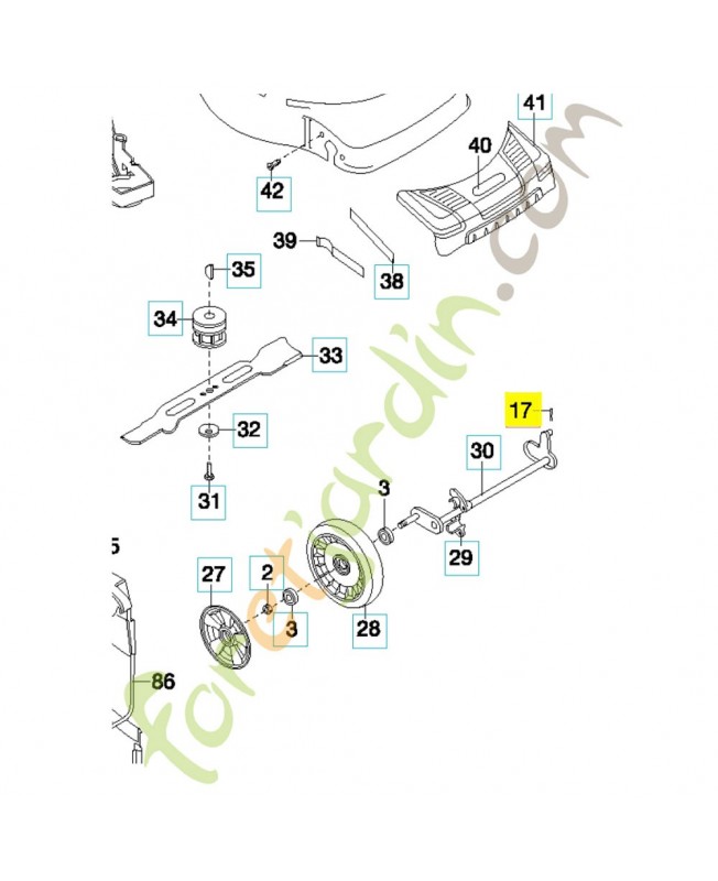 Goupille 531206653. Pièce de rechange Husqvarna
