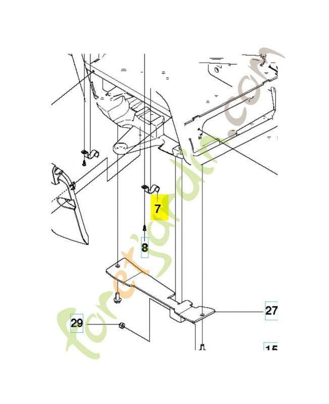 plaque 525881101- Pièce de détachée Husqvarna