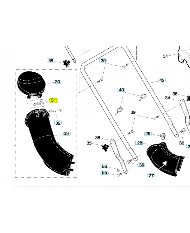 Ressort porte de goulotte Ressort porte de goulotte