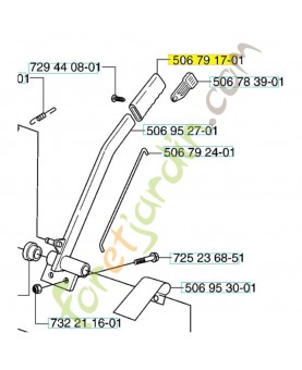 Poignee 506791701. Pièce de rechange Husqvarna