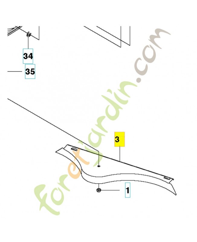 Bouchon 574041701. Pièce de rechange Husqvarna