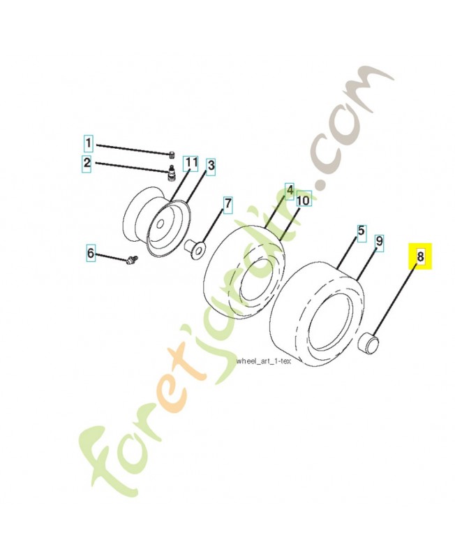 Capuchon axe de roue 532193268. Pièce de rechange Husqvarna Capuchon axe de roue 532193268. Pièce de rechange Husqvarna