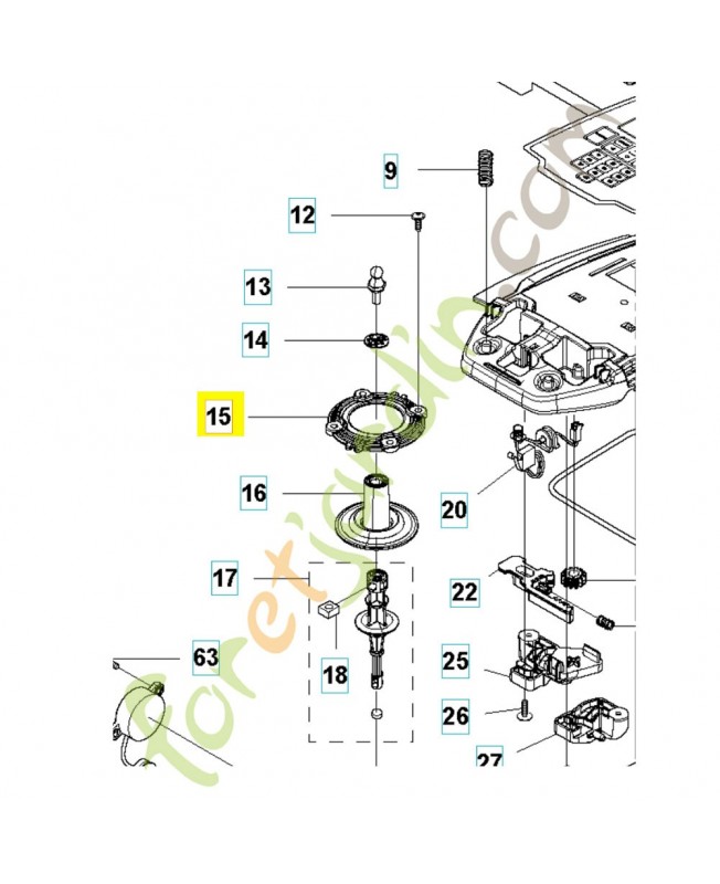 bague de fixation 579525901. Pièce de rechange Husqvarna