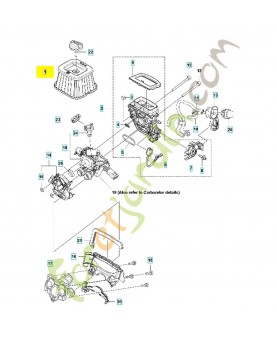 Filtre à air 596762301. Pièce détachée Husqvarna Remplace référence 575526601