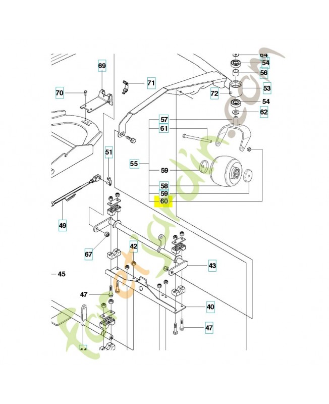 Rondelle 725251951. Pièce de rechange Husqvarna