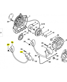 Module d'allumage stihl ref. 4134-400-1306