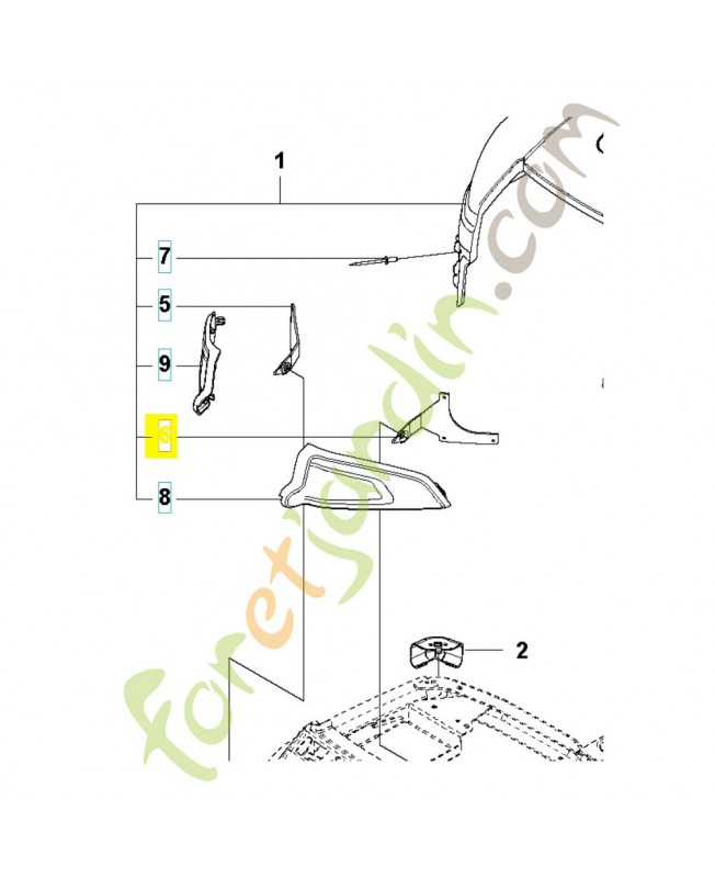 charniere 578113702- Pièce de détachée Husqvarna