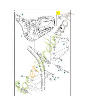 Verrouillage du papillon 502440202. Pièce de rechange Husqvarna