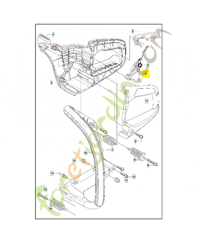 DÉTENTE D'ACCÉLÉRATEUR 537260504. Pièce de rechange Husqvarna