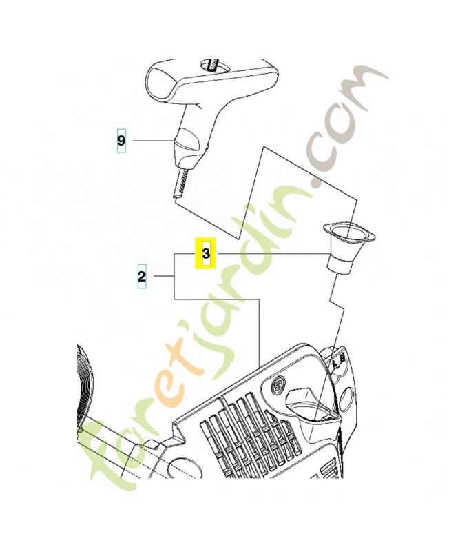 Douille 537283201. Pièce de rechange Husqvarna