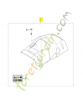 capot cylindre 501986801. Pièce de rechange Husqvarna