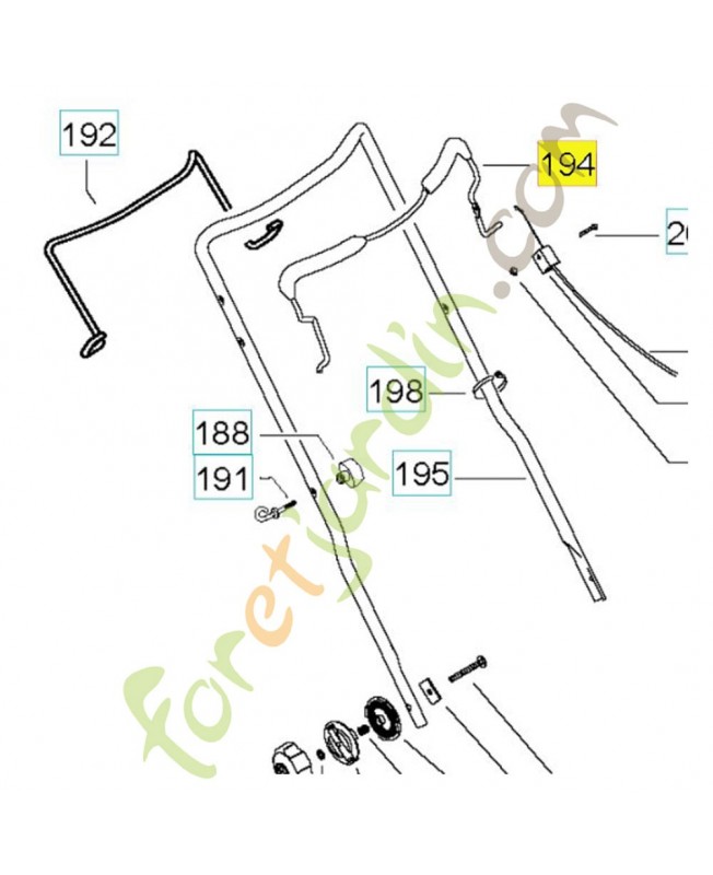 ensemble de bras husqvarna ref. 587689303 remplace référence 580849104