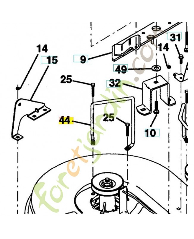 Guide courroie gauche