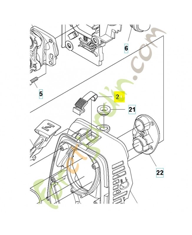 Agrafe 503740102. Pièce de rechange Husqvarna 
