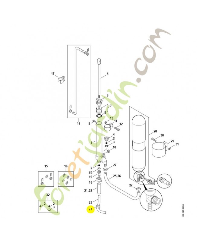 Douille 4247-701-8900. Pièce de rechange Sithl / Vicking