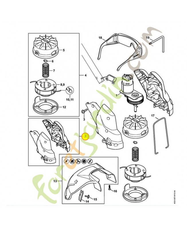 Carter moteur 4522-600-0800. Pièce détachée Stihl / Vicking