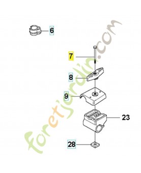 Vis m6x80 725238651. Pièce de rechange Husqvarna