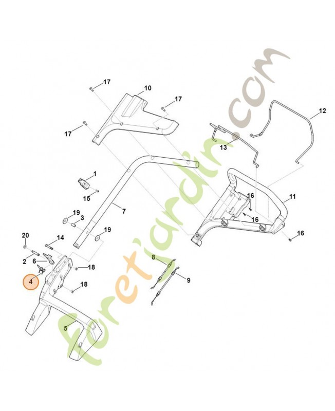 Ressort coudé Stihl ref. 6338-703-4900