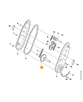 Arbre d'entrainement Stihl ref. 6228-640-2400