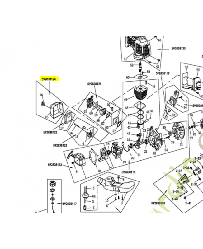 Service kit Husqvarna ref. 592838124