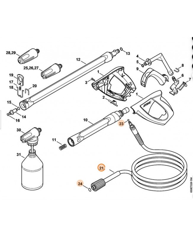Étiquette viking 6170-967-4420. Pièce de rechange Sithl / Vicking