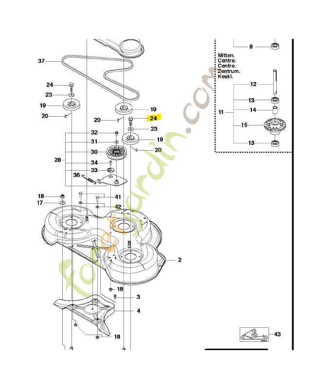 Vis 506675402. Pièce de rechange Husqvarna