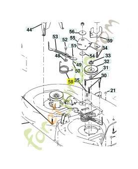 Ressort 532140086. Pièce de rechange Husqvarna référence 532140086