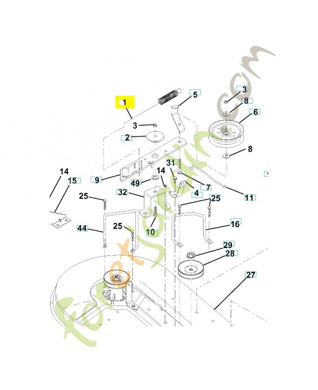 Ressort 532140064. Pièce de rechange Husqvarna référence 532140064