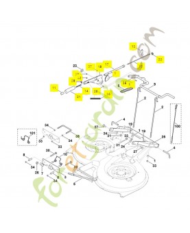 Levier de réglage complet 6170-700-2900. Pièce de rechange Sithl / Vicking