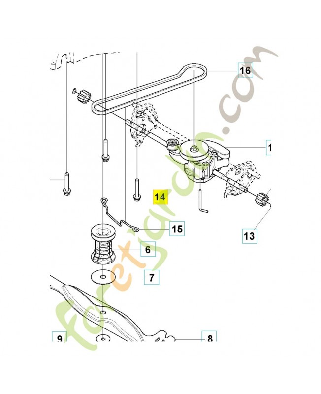 guide de courroie 587938601. Pièce détachée Husqvarna