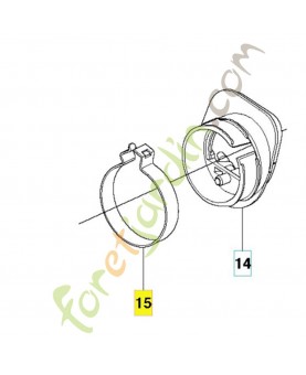 Agrafe 537438801. Pièce de rechange Husqvarna