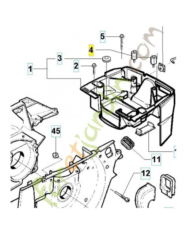 Amortisseur 537103101. Pièce de rechange Husqvarna