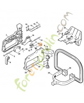 Ressort coudé Stihl Réf 0000-998-0806