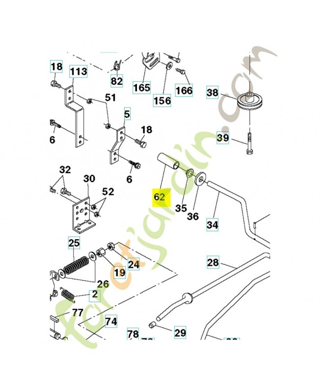 Caoutchouc de pedale husqvarna ref. 510089501 Remplace référence 532124872 et 532008883