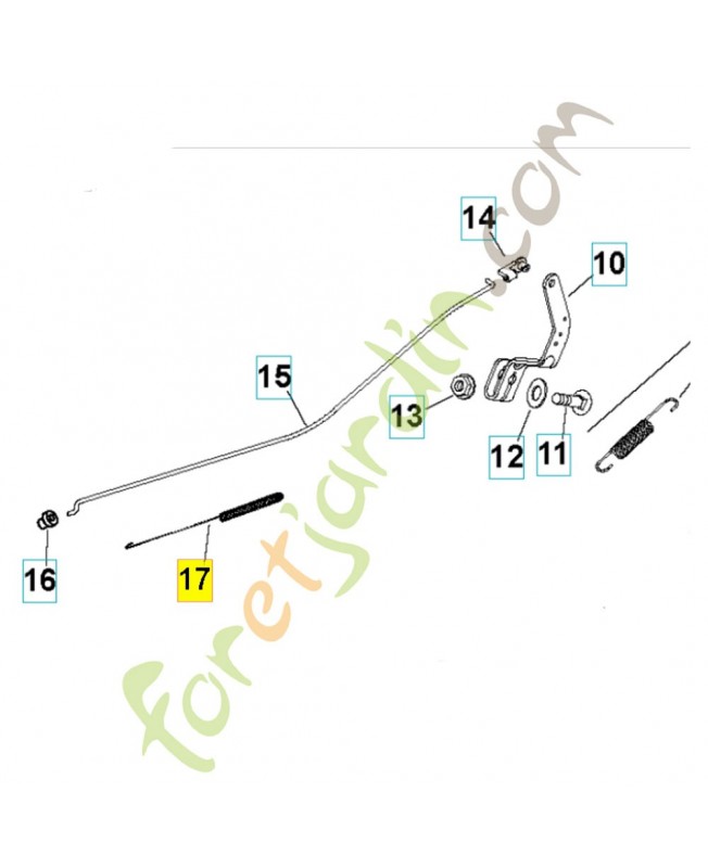 Ressort 531029896. Pièce de rechange Husqvarna