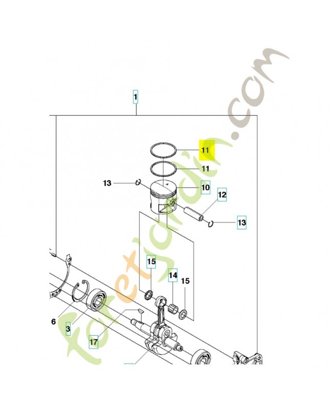 Segment 504120501. Pièce de rechange Husqvarna