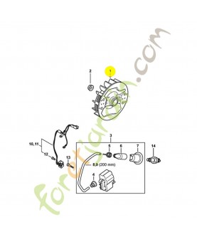 Rotor ms-462 1142-400-1200. Pièce détachée Stihl / Vicking