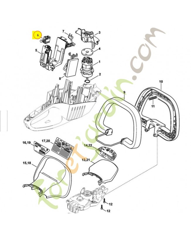Commutateur m/a 4851-430-0502. Pièce de rechange Sithl / Vicking
