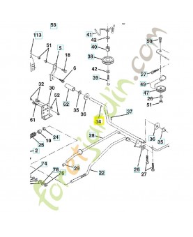 Axe 532155071. Pièce de rechange Husqvarna