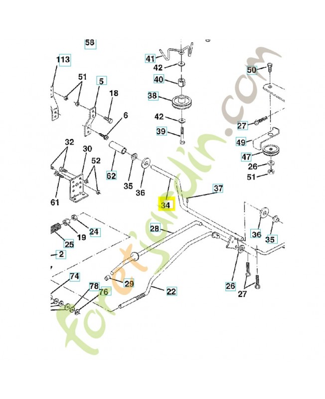 Axe 532155071. Pièce de rechange Husqvarna