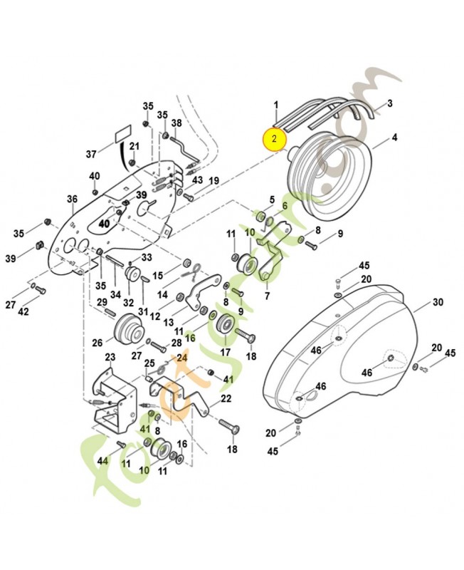 Courroie vh 660 av lente 6228-711-5031. Pièce de rechange Sithl / Vicking